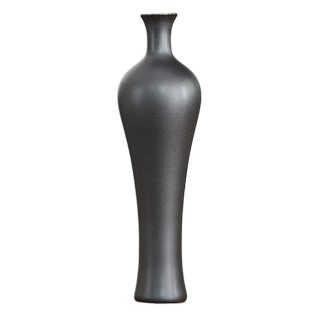 Ceramic Flower Vases, Black Decorative Vase for Living Room, Kitchen ...