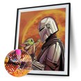 thumbnail image 2 of Cuadros Decorativos 5D DIY Diamond Painting Kits Taladro redondo completo Alien Holding Yoda Mosaico Imagen Likrtyny embutido en tela, 2 of 9