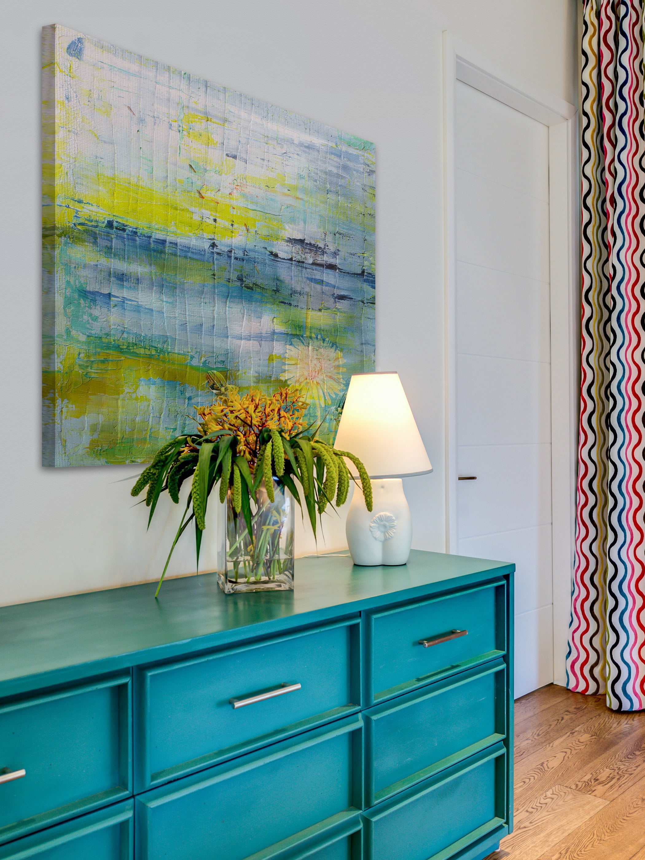"Water Blooms" Painting Print on Wrapped Canvas
