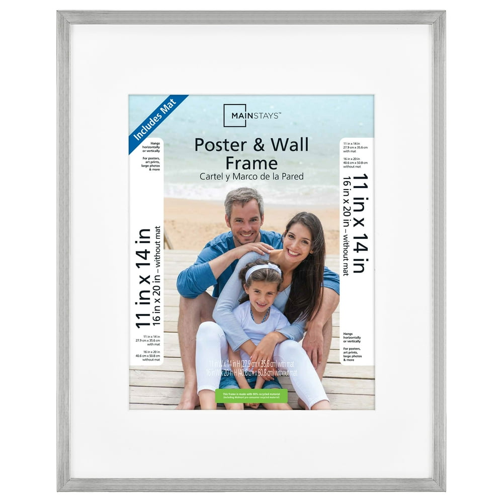 Mainstays Plastic Picture Frame, Silver