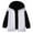 White, variant on WEIYLL Tops for Boys 2025 Child Autumn Winter Long Sleeved Color Block Hooded Zipper White Jacket for 9-10 Years