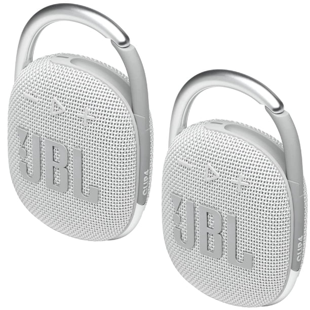 Altavoz Bluetooth JBL Clip 4 impermeable blanco (paquete de 2)