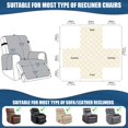 thumbnail image 2 of Funda para muebles TAOCOCO, impermeable, reclinable, 25 pulgadas, color café, 2 of 8