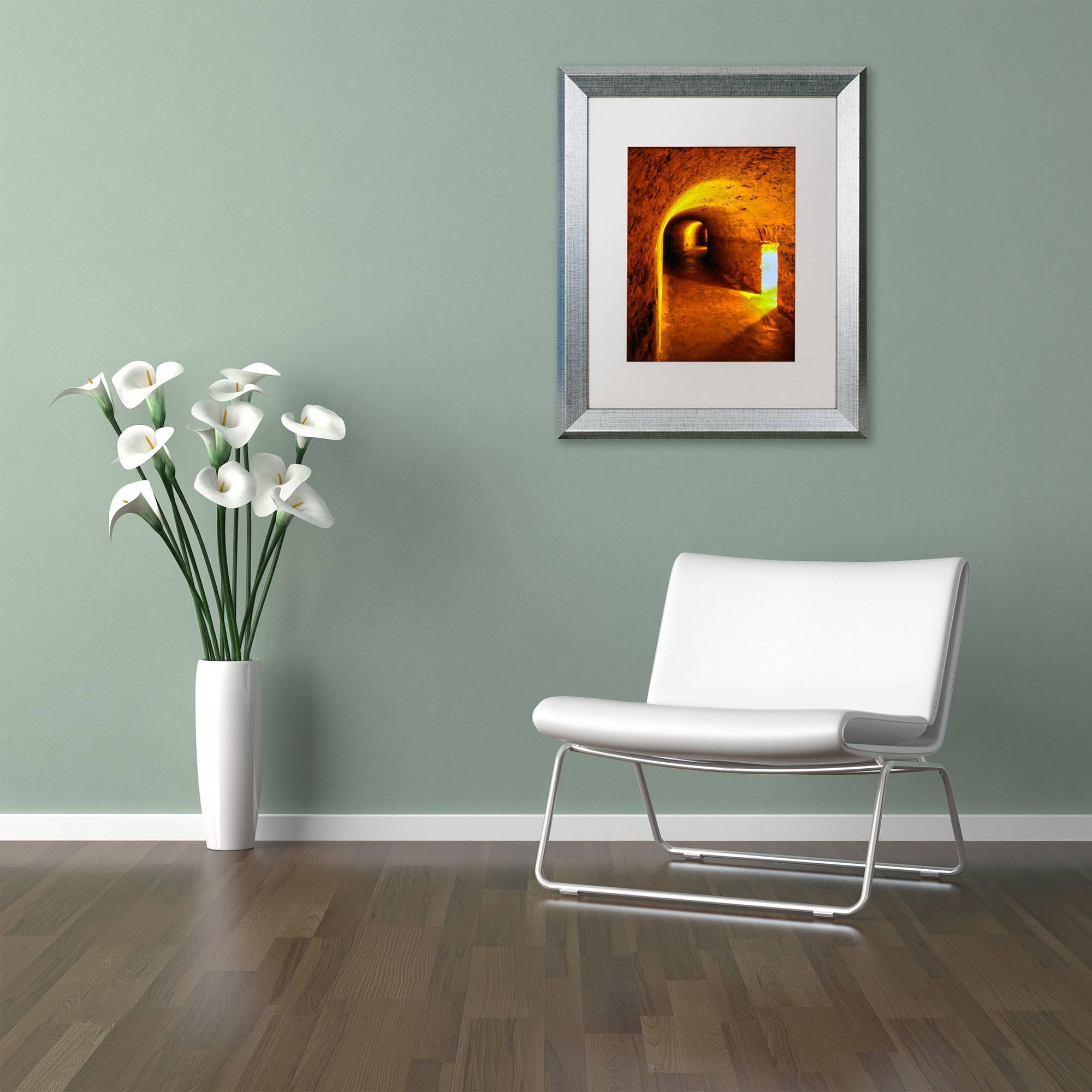 Trademark Fine Art "Castillo San Cristobal 2" Canvas Art by CATeyes, White Matte, Silver Frame