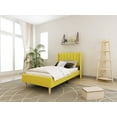 thumbnail image 3 of Tslinn Low Profile Upholstered Platform Bed,Twin Beds With Yellow Color(Velvet),, 3 of 3