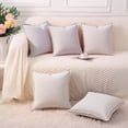 thumbnail image 6 of Unique Bargains 4 Pcs Classical Striped Throw Pillow Cover Black/Navy Blue 18" x 18", 6 of 7