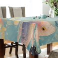 thumbnail image 3 of BZSMCE Square Tablecloth Cat Meets Koi Pattern Tableclothes, 3 of 9