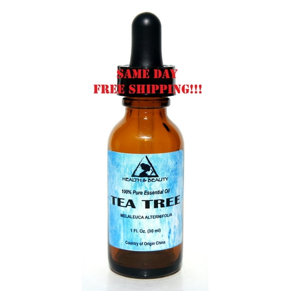 TEA TREE ESSENTIAL OIL AROMATHERAPY NATURAL 100% PURE GLASS DROPP 1.0 OZ, 30 ml
