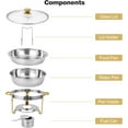 thumbnail image 2 of Twister.CK Réchaud de Buffet, Lot de 2, Ensembles de Réchauds Ronds en Acier Inoxydable 5 Qt et Réchauffe-Buffet pour Buffet avec Couvercle en Verre et Support de Couvercle, pour Fêtes, Événements, Mariage, Camping, Souper, Or, 2 of 8