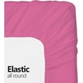thumbnail image 3 of Microfiber Twin XL Fitted Bottom Bed Sheets 1800 Ultra Soft and Comfy - 15" Deep Pocket, 39" x 80" Great for Dorm Room, Hospital & Split King Dual Adjustable Beds (Twin XL) (Pink, Twin XL), 3 of 4