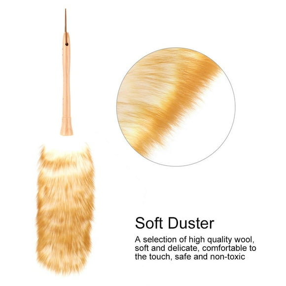 Cergrey Household Cleaning Tool Soft Lambs Wool Duster Dust Cleaner No Electrostatic Duster, Household Duster, Duster