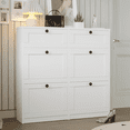 thumbnail image 5 of Richya White Shoe Cabinets with 4 Flip Drawers and 2 Drawers for Narrow Entryway,Living Room,Bedroom, 5 of 7