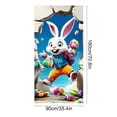 thumbnail image 3 of Yyuenw Easter Decorations, Easter Door Banners/door Cover Spring Decorative Hanging Flag Rabbits And Easter Egg Printed Verticals Banners Suitable For Easter Front Door Decoration, Easter Decor, 3 of 7