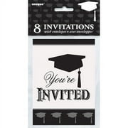 Classic Graduation Invitations with Envelopes, 5.5 x 4in, 8ct