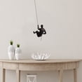 thumbnail image 4 of ievspot 1Pcs Rock Climber Statue, Retro American Industrial Style Rock Climbing Statue, Hanging Metal Ring Design Resin Pendant, 4 of 8