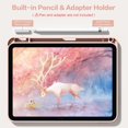 thumbnail image 3 of KOMI Case Compatible with iPad 10th Generation 2022 10.9 Inch with Pencil Holder, Slim Protective Cover with Clear Back Shell for iPad 10th Gen A2696 A2757 A2777, Auto Wake/Sleep, Rose Pink, 3 of 7