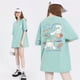 thumbnail image 4 of Camisetas Kawaii Sanrio Kuromi Pochacco Cinnamoroll My Melody Harajuku para mujer, camiseta Ullzang con gráfico de Anime, camiseta Y2K para mujerPurple-My Melody, 4 of 5