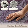 thumbnail image 6 of ODIKA Plum Distressed Scroll Border Pink Mauve Boho Purple Vintage Refined Structured Stain Resistant Low Profile for Dorm Room, Small Living Apartment, 6 of 7