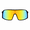 Black (Orange Mirror), variant on Zoomie Kids UV400 Mirrored Wraparound Sport Sunglasses, Boys & Girls, Black