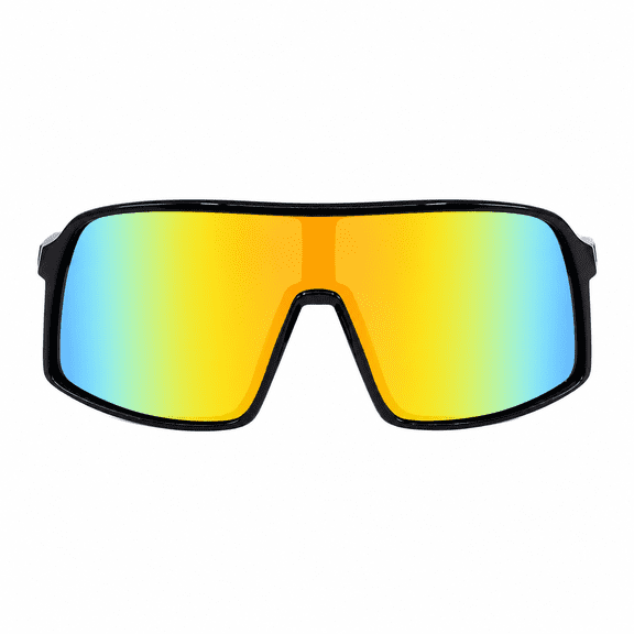 PASTL Zoomie Kids UV400 Mirrored Wraparound Sport Sunglasses, Boys & Girls, Black