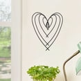 thumbnail image 4 of unbranded 4Ud De Pared Con Corazón De Metal Negro Con Artístico Romántico Para Y Dormitorio, 4 of 8
