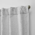 thumbnail image 3 of Nicole Miller Trellis Matelassé Hidden Tab/Rod Pocket Top Light Filtering Curtain Panel Pair, 54"x84", Dove Grey, 3 of 7