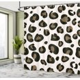 thumbnail image 4 of Ambesonne Animal Shower Curtain, Jungle Design Leopard Print, 69"Wx75"L, Ivory Cocoa, 4 of 4