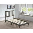 thumbnail image 2 of Gray Twin XL Rubberwood & MDF Wooden Platform Bed (Fully Slated), 2 of 3