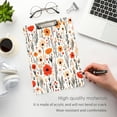 thumbnail image 5 of Wildflower Pattern 12.5x9in Clipboard, Durable Acrylic with Metal Clip and Wall Hook for Office or Classroom, 5 of 10