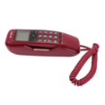 thumbnail image 2 of Wall Corded Telephone Caller ID Support Call Back Prevent Slip Landline Phone for Home Hotel Red, 2 of 4