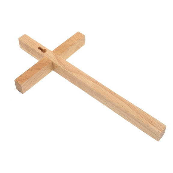Wood Cross Wall Decor Multi Color Hanging Cross Ornament for Home and Office Decor 8.5 x 5.5 x 0.5 Inches