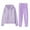 01#Purple, variant on Dwralegc Sweat Suits for Women 2 Piece Hoodie and Sweatpants Solid Color Relaxed Fit Hoodie Jogging Athletic Pants Set Fleece Fall Winter Suit with Pockets Light Green M