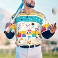 thumbnail image 5 of Rateoe Funny Farm Pattern Men’s Baseball Short Sleeve Polo Shirt, Midweight Men's Shirt Golf Shirt Polo Shirts Quick Dry Short-X-Large, 5 of 7