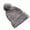 Grey, variant on Girls Winter Hats Knitted Winter Beanie Hat with Pompom Warm Winter Hat for Boys and Girls