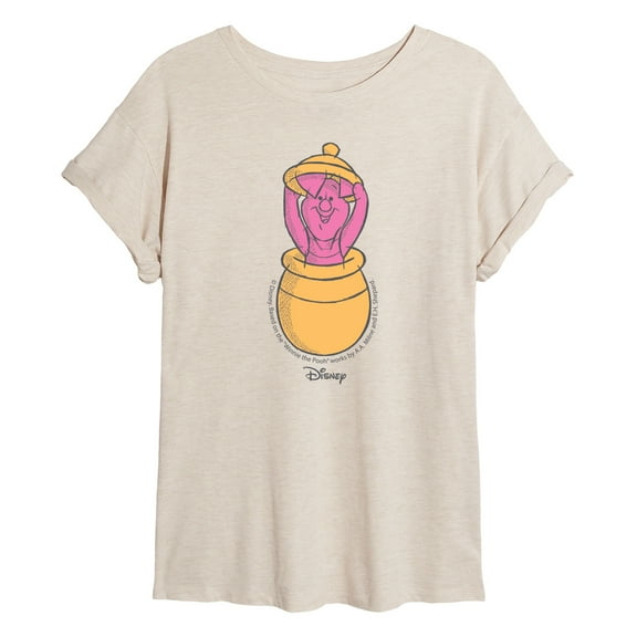 Disney - Piglet In Honey Pot - Women's Oversized T-Shirt