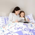 thumbnail image 4 of Manfei Kawaii Bow Personalized Initial B Twin Comforter Sets 3-Piece for Girls,Polka Dots Bowknot Alphabet Bedding Set for Kids Teens,Microfiber Bedroom Decor, 4 of 6