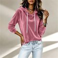 thumbnail image 6 of yillto Womens Sweatshirt Velvet Hoodies Long Sleeve Pullover Fashion Fall Winter Christmas Sweatshirts, 6 of 7