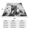 thumbnail image 5 of Bingfone Yak Print Flannel Fleece Blanket Throw Blanket For Bed,Sofa,Couch,Travel,Camping(50"X40"), 5 of 9