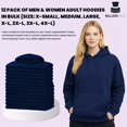 thumbnail image 2 of BILLIONHATS 12 Pack Of Wholesale Hoodie Sweatshirts, Men Womens Unisex Hoodies Cotton Blend, Bulk Adults Sweatshirt, Homeless Donation NAVY LARGE, 2 of 7