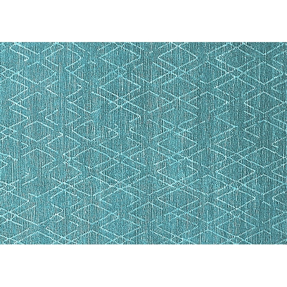 Ahgly Company Indoor Rectangle Solid Light Blue Modern Area Rugs, 8' x 12'