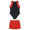 thumbnail image 6 of Aislor Kids Boys Sleeveless Gymnastics Leotard with Shorts Set Dance Gym Workout Jumpsuit 6-16, 6 of 7