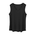 thumbnail image 3 of Plus Size Tank Tops for Woman V-Neck Vest Top – Comfortable, Breathable, Casual Scallop Hem Tank Tops, 3 of 7