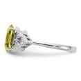 thumbnail image 6 of Auriga Fine Jewelry 925 Sterling Silver Diamond and Lemon Quartz Engagement Ring Size 5 for Women, 6 of 6