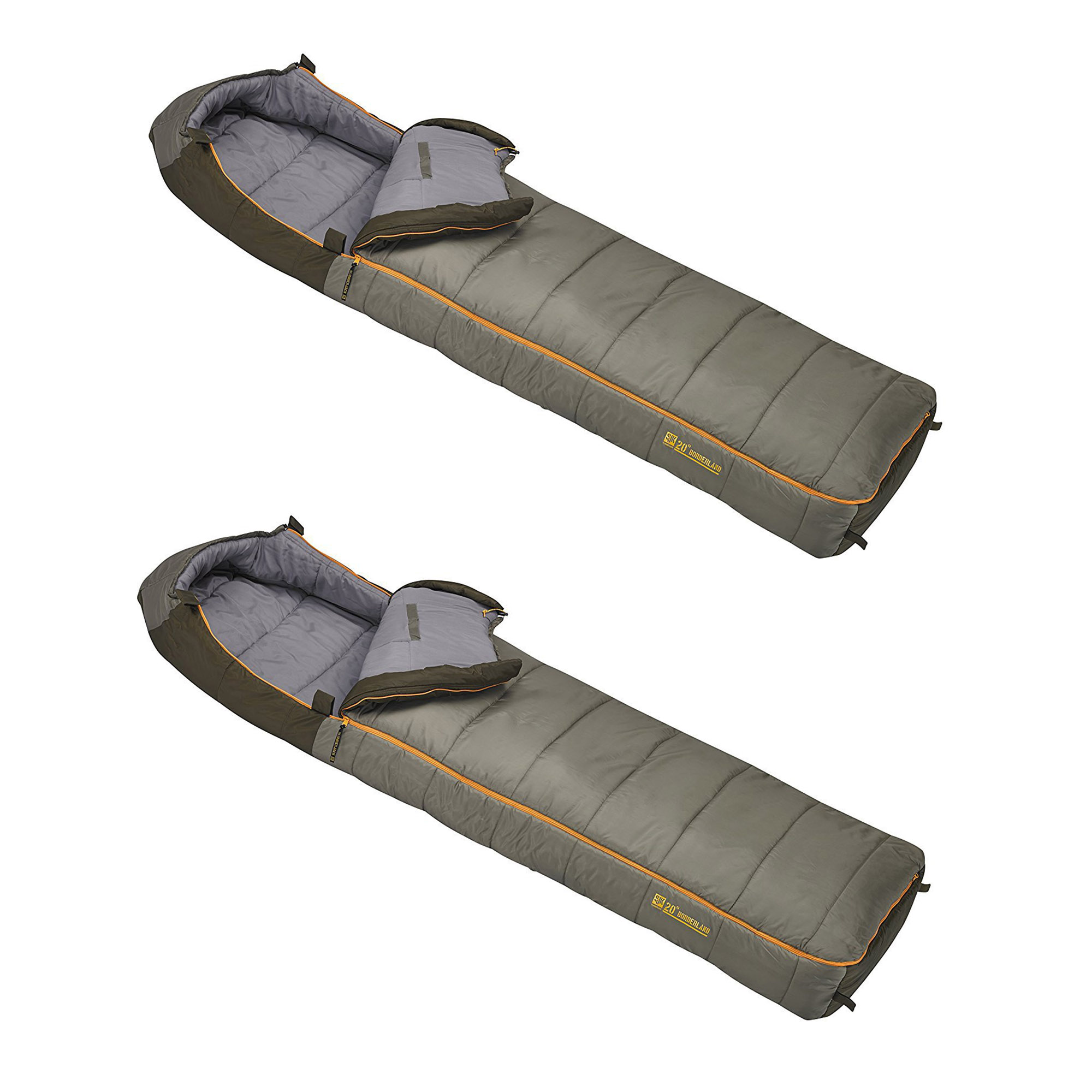 Slumberjack Borderland 20 Degree Temp Dual Zipper Long Sleeping Bag (2