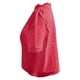 thumbnail image 4 of Camiseta de encaje con aberturas para mujer a la moda - Cuello redondo, lazo y manga corta, 4 of 6