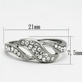 thumbnail image 2 of Womens Rings High polished (no plating) Stainless Steel Ring with Top Grade Crystal in Clear TK1085, 2 of 4