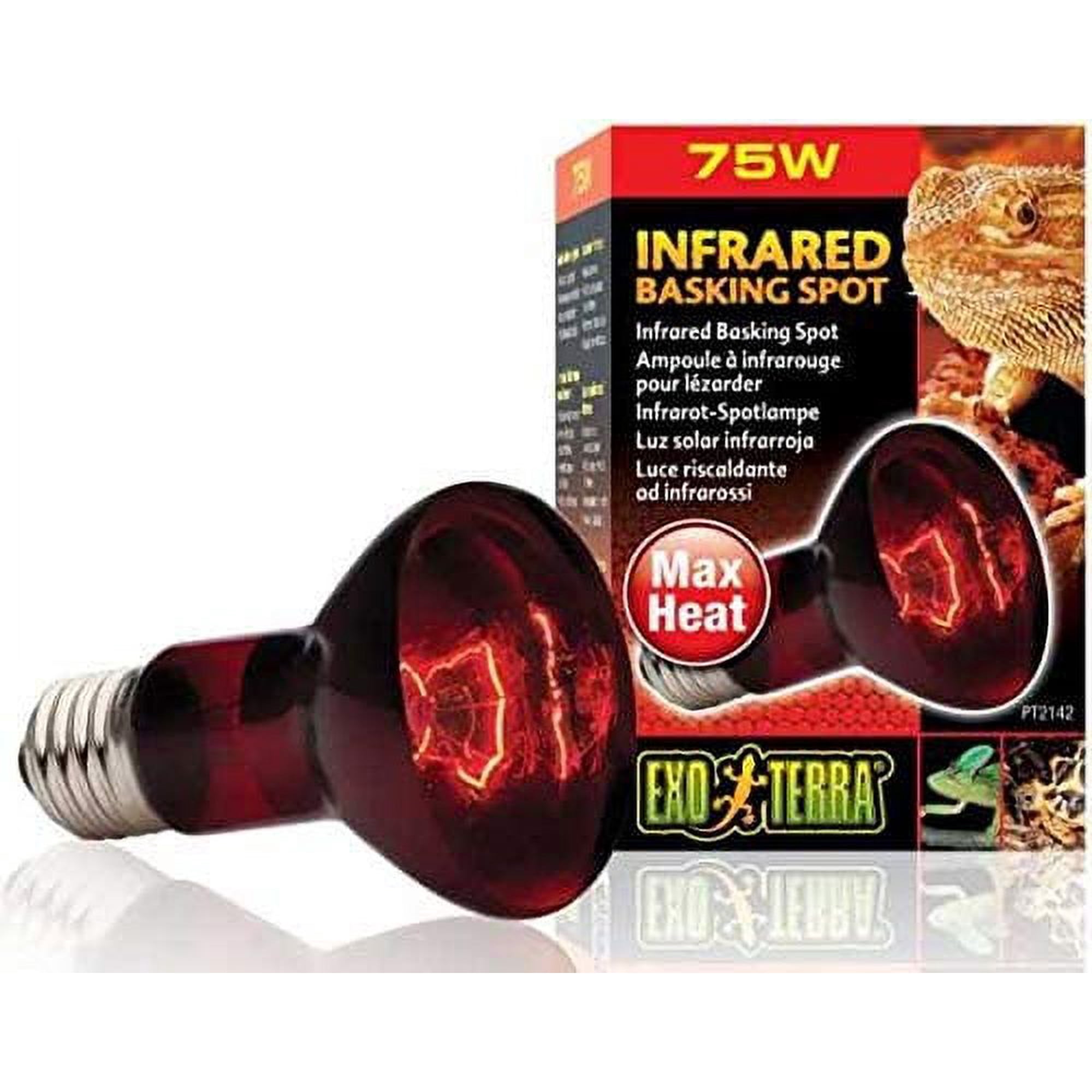 Exo Terra Heat-Glo Infrared Spot Lamp, 75-Watt/120-Volt