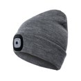 thumbnail image 3 of Gorro de punto de invierno LED con gorro de pesca iluminado Gorro de senderismo iluminado (gris), 3 of 5