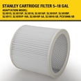 thumbnail image 3 of Filtro de cartucho Stanley 08-2501 para aspiradora húmeda y seca de 18 a 68 litros, 3 of 6