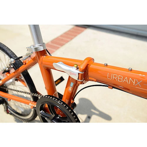Allen Sports Urbanx 7-Speed Folding Bicycle, Orange - Walmart.com